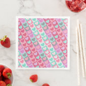 Muster für Boxed Herzen Aqua/Pink ID629 Serviette (Beispiel)