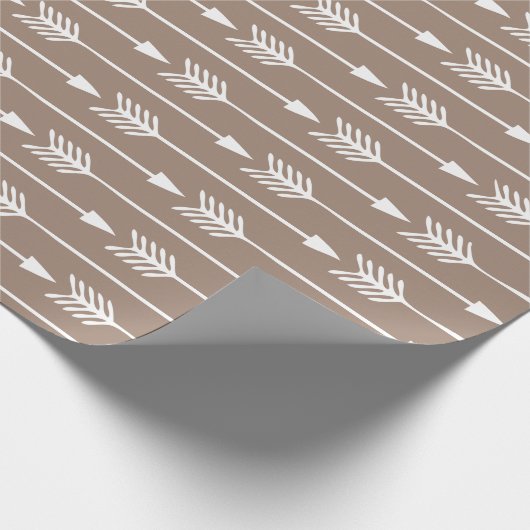 Muster für braune Pfeile Geschenkpapier (Ecke)