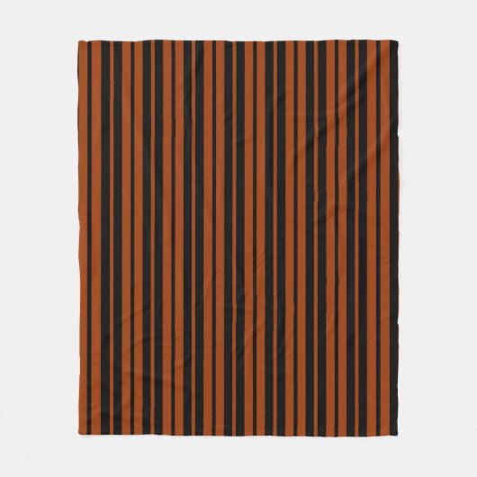 Muster für braune schwarze vertikale Streifen Fleecedecke (Vorderseite)
