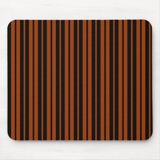 Muster für braune schwarze vertikale Streifen Mousepad (Vorne)