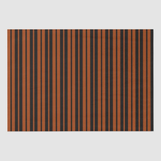 Muster für braune schwarze vertikale Streifen Seidenpapier (Vorderseite)