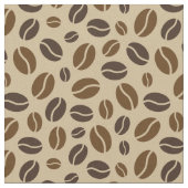 Muster für braune und beige Kaffeebohnen Stoff (Nahaufnahme)