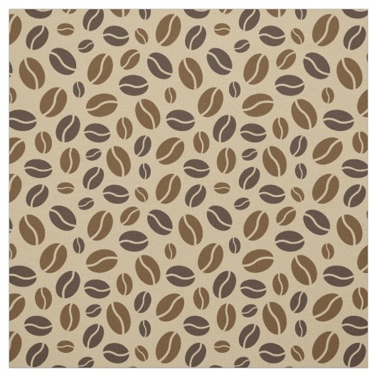 Muster für braune und beige Kaffeebohnen Stoff (Muster)