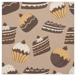 Muster für braune und beige Kuchen Stoff