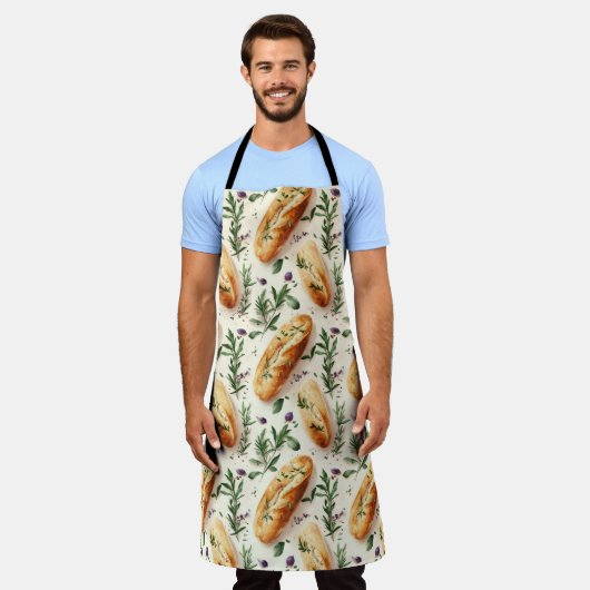 Muster für Brot und Kräuter Schürze (Getragen)