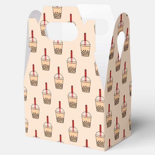 Muster für Bubble Tee Geschenkschachtel (Geöffnet)