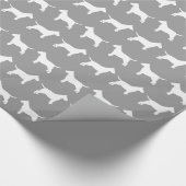 Muster für Bull Terrier-Silhouetten Geschenkpapier (Ecke)