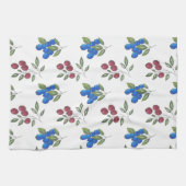 Muster für Burgund und Blaubeeren Geschirrtuch (Horizontal)