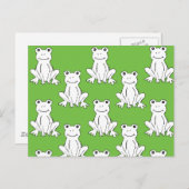 Muster für Cartoon-Muster für grünes Süße Tier Postkarte (Vorne/Hinten)