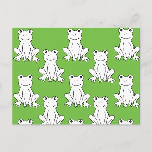 Muster für Cartoon-Muster für grünes Süße Tier Postkarte (Vorderseite)