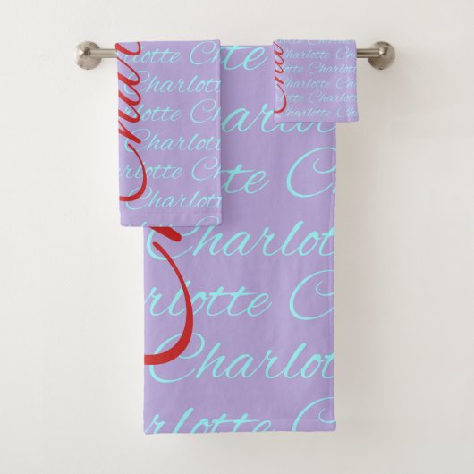 Muster für Charlottennamen Badhandtuch Set (Insitu)
