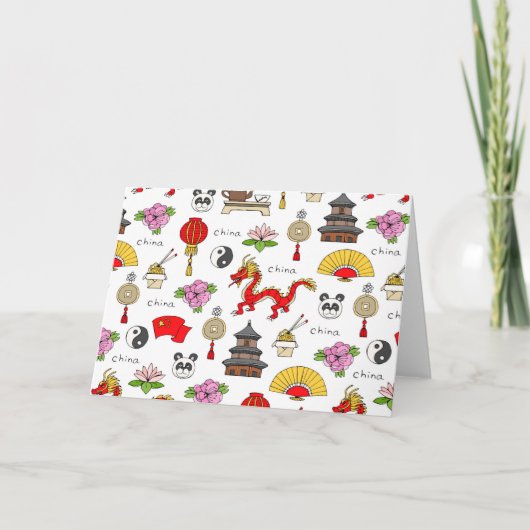 Muster für Chinen Feiertagskarte (Vorderseite)