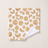 Muster für Chocolate Chip Cookies Badhandtuch Set (Waschlappen)