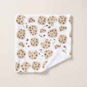 Muster für Chocolate Chip Cookies Badhandtuch Set (Waschlappen)