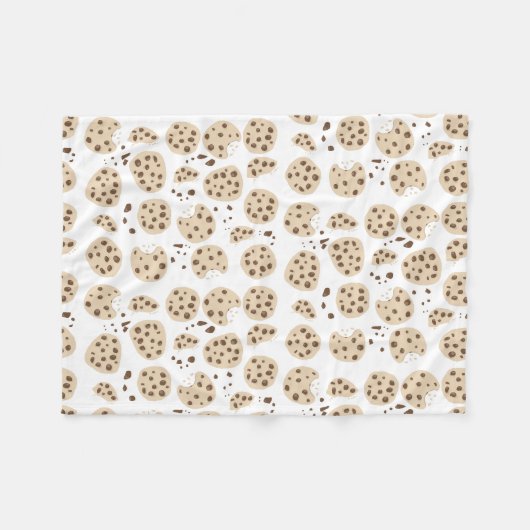 Muster für Chocolate Chip Cookies Fleecedecke (Vorderseite (Horizontal))