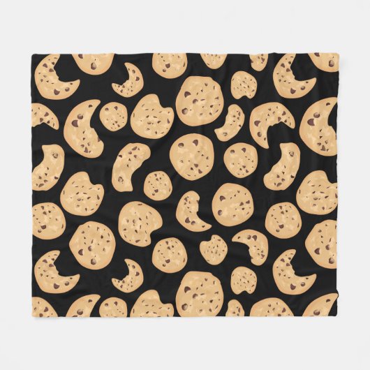 Muster für Chocolate Chip Cookies Fleecedecke (Vorderseite (Horizontal))