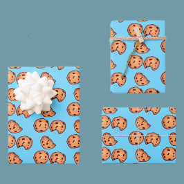 Muster für Chocolate Chip Cookies Geschenkpapier Set