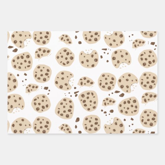 Muster für Chocolate Chip Cookies Geschenkpapier Set (Vorderseite 3)