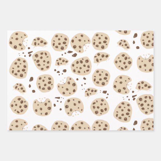 Muster für Chocolate Chip Cookies Geschenkpapier Set (Vorderseite)