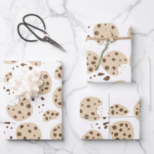 Muster für Chocolate Chip Cookies Geschenkpapier Set