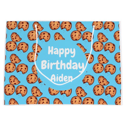 Muster für Chocolate Chip Cookies Große Geschenktüte (Vorderseite)