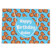 Muster für Chocolate Chip Cookies Große Geschenktüte (Rückseite)