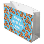 Muster für Chocolate Chip Cookies Große Geschenktüte (Rückseite Schrägansicht)