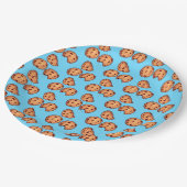 Muster für Chocolate Chip Cookies Pappteller (Schrägansicht)