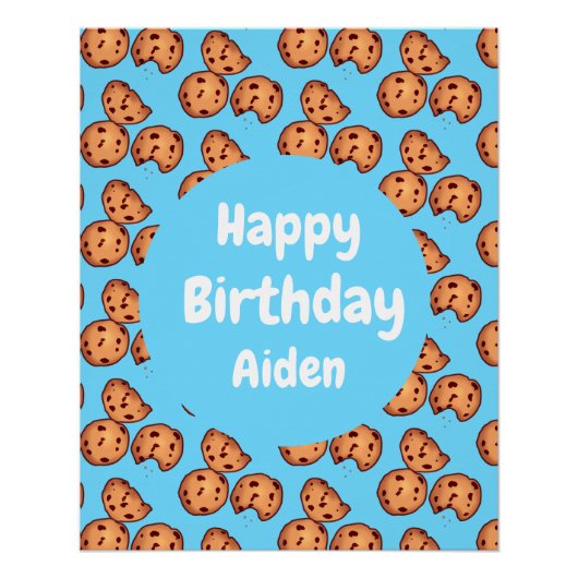 Muster für Chocolate Chip Cookies Poster (Vorderseite)