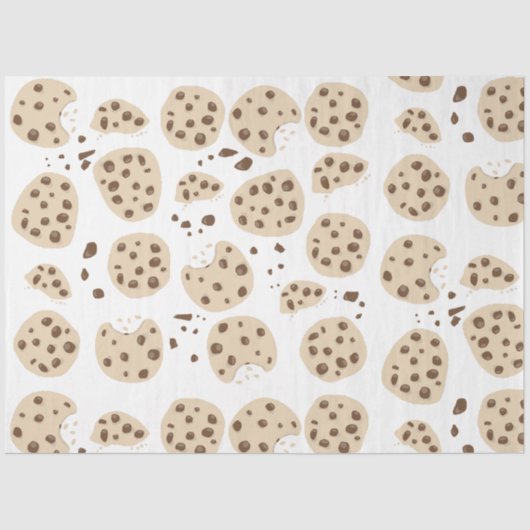 Muster für Chocolate Chip Cookies Seidenpapier (Vorderseite)