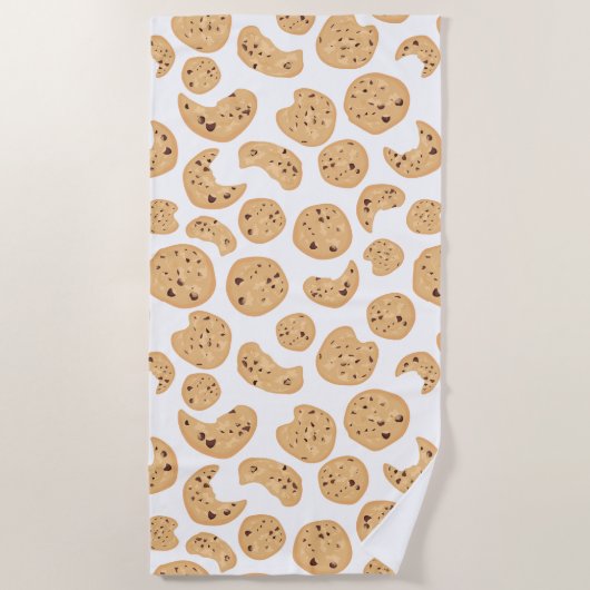Muster für Chocolate Chip Cookies Strandtuch (Vorderseite)
