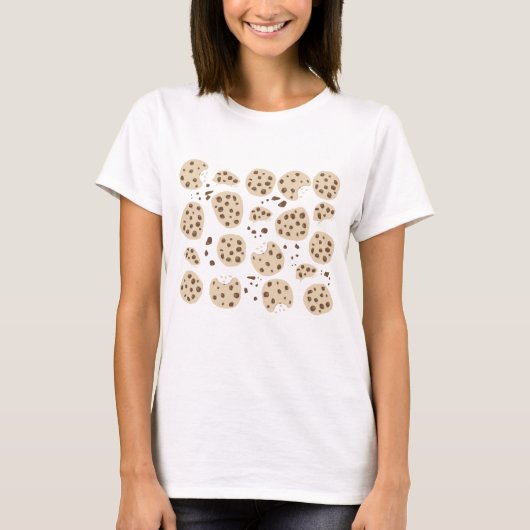Muster für Chocolate Chip Cookies T-Shirt (Vorderseite)