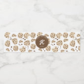 Muster für Chocolate Chip Cookies Wasserflaschenetikett (Einzelnes Label)