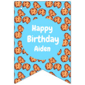 Muster für Chocolate Chip Cookies Wimpelkette (Zweite Fahne)