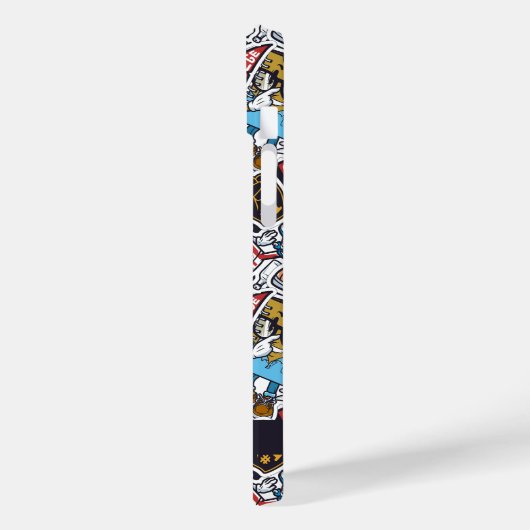 Muster für Comicen für benutzerdefinierte Unis Case-Mate iPhone Hülle (Rückseite / Links)