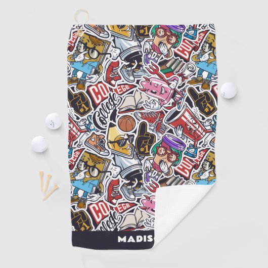 Muster für Comicen für benutzerdefinierte Unis Golfhandtuch (Insitu)