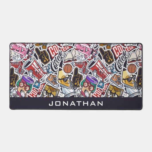 Muster für Comicen für benutzerdefinierte Unis Schreibtischunterlage (Vorderseite)