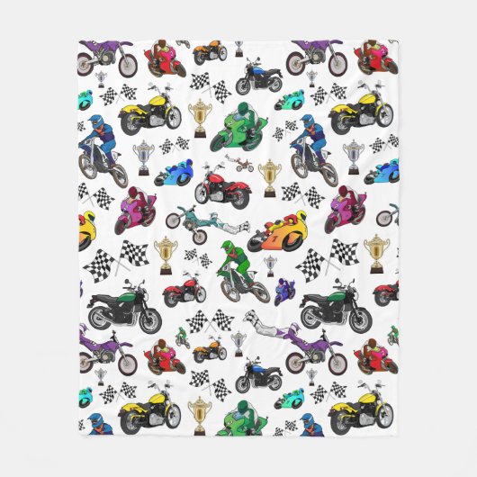 Muster für coole Motorradbilder Fleecedecke (Vorderseite)