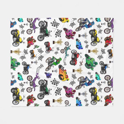 Muster für coole Motorradbilder Fleecedecke (Vorderseite (Horizontal))
