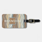 Muster für Coole Retro-Abstrakte Artistische Waves Gepäckanhänger (Vorderseite horizontal)