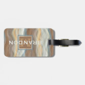 Muster für Coole Retro-Abstrakte Artistische Waves Gepäckanhänger (Rückseite horizontal)