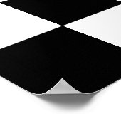 Muster für coole schwarz-weiße Markierungsfahnen Poster (Ecke)