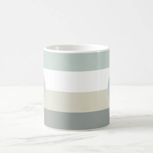 Muster für coole und kalbende Streifen mit Monogra Kaffeetasse (Mittel)