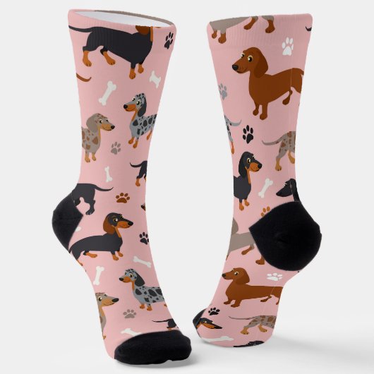 Muster für Dackeln Socken (Gewinkelt)