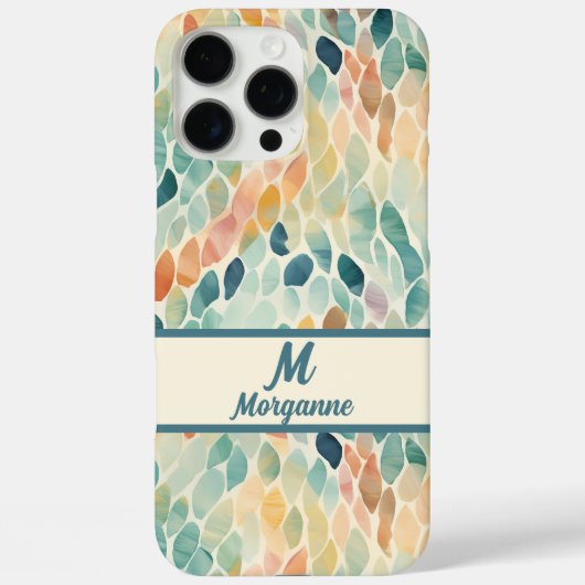 Muster für das benutzerdefinierte Monogramm-Wasser Case-Mate iPhone Hülle (Rückseite)
