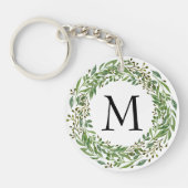 Muster für das benutzerdefinierte Shabby Chic Laur Schlüsselanhänger (Vorderseite)