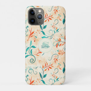 Muster für das blaue und das rote Paisley-Leaf (2) Case-Mate iPhone Hülle