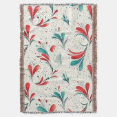 Muster für das blaue und das rote Paisley-Leaf (2) Decke (Vorderseite Vertikal)