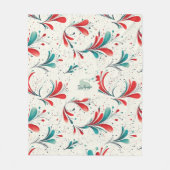 Muster für das blaue und das rote Paisley-Leaf (2) Fleecedecke (Vorderseite)