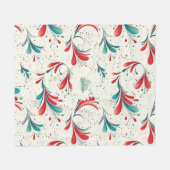 Muster für das blaue und das rote Paisley-Leaf (2) Fleecedecke (Vorderseite (Horizontal))